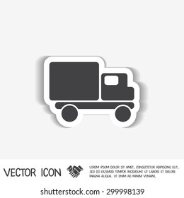 Truck. Logistic icon. Transportation symbol. symbol icon laden truck. carriage of the goods or things