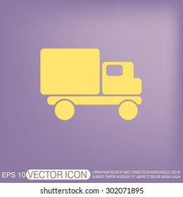 Truck. Logistic icon. Transportation symbol. symbol icon laden truck. carriage of the goods or things