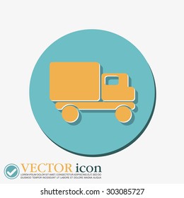 Truck. Logistic icon. Transportation symbol. symbol icon laden truck. carriage of the goods or things