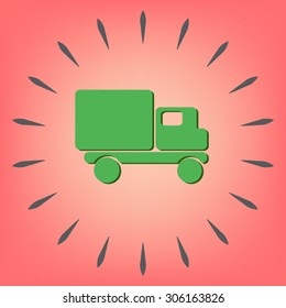 Truck. Logistic icon. Transportation symbol. symbol icon laden truck. carriage of the goods or things