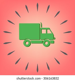 Truck. Logistic icon. Transportation symbol. symbol icon laden truck. carriage of the goods or things