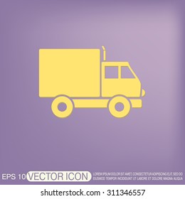 Truck. Logistic icon. Transportation symbol. symbol icon laden truck. carriage of the goods or things