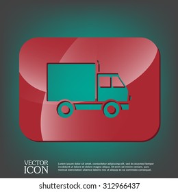 Truck. Logistic icon. Transportation symbol. symbol icon laden truck. carriage of the goods or things