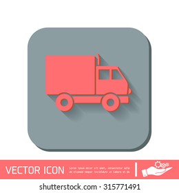 Truck. Logistic icon. Transportation symbol. symbol icon laden truck. carriage of the goods or things