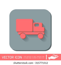 Truck. Logistic icon. Transportation symbol. symbol icon laden truck. carriage of the goods or things