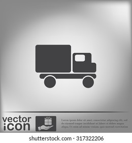 Truck. Logistic icon. Transportation symbol. symbol icon laden truck. carriage of the goods or things