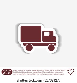 Truck. Logistic icon. Transportation symbol. symbol icon laden truck. carriage of the goods or things