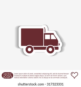 Truck. Logistic icon. Transportation symbol. symbol icon laden truck. carriage of the goods or things