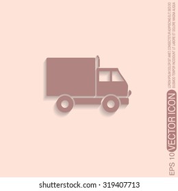 Truck. Logistic icon. Transportation symbol. symbol icon laden truck. carriage of the goods or things