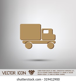 Truck. Logistic icon. Transportation symbol. symbol icon laden truck. carriage of the goods or things