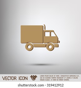 Truck. Logistic icon. Transportation symbol. symbol icon laden truck. carriage of the goods or things