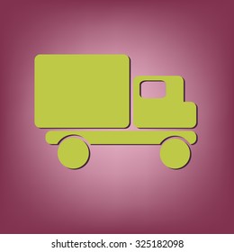 Truck. Logistic icon. Transportation symbol. symbol icon laden truck. carriage of the goods or things