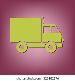 Truck. Logistic icon. Transportation symbol. symbol icon laden truck. carriage of the goods or things