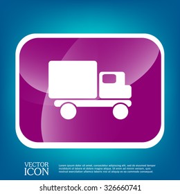 Truck. Logistic icon. Transportation symbol. symbol icon laden truck. carriage of the goods or things