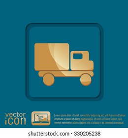 Truck. Logistic icon. Transportation symbol. symbol icon laden truck. carriage of the goods or things