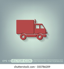 Truck. Logistic icon. Transportation symbol. symbol icon laden truck. carriage of the goods or things