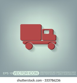 Truck. Logistic icon. Transportation symbol. symbol icon laden truck. carriage of the goods or things