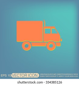 Truck. Logistic icon. Transportation symbol. symbol icon laden truck. carriage of the goods or things