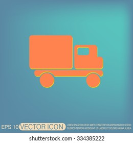 Truck. Logistic icon. Transportation symbol. symbol icon laden truck. carriage of the goods or things