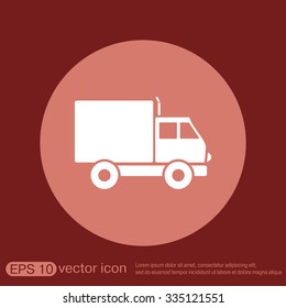 Truck. Logistic icon. Transportation symbol. symbol icon laden truck. carriage of the goods or things