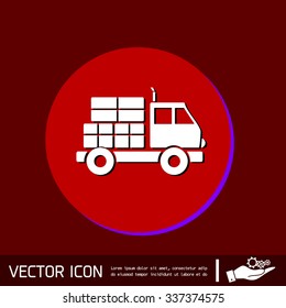 Truck. Logistic icon. Transportation symbol. symbol icon laden truck. carriage of the goods or things