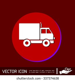 Truck. Logistic icon. Transportation symbol. symbol icon laden truck. carriage of the goods or things