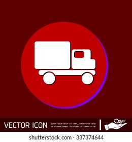 Truck. Logistic icon. Transportation symbol. symbol icon laden truck. carriage of the goods or things