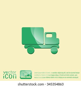 Truck. Logistic icon. Transportation symbol. symbol icon laden truck. carriage of the goods or things