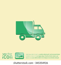 Truck. Logistic icon. Transportation symbol. symbol icon laden truck. carriage of the goods or things