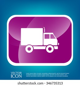 Truck. Logistic icon. Transportation symbol. symbol icon laden truck. carriage of the goods or things