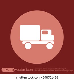 Truck. Logistic icon. Transportation symbol. symbol icon laden truck. carriage of the goods or things