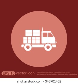 Truck. Logistic icon. Transportation symbol. symbol icon laden truck. carriage of the goods or things