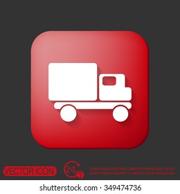 Truck. Logistic icon. Transportation symbol. symbol icon laden truck. carriage of the goods or things