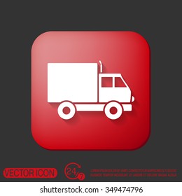 Truck. Logistic icon. Transportation symbol. symbol icon laden truck. carriage of the goods or things