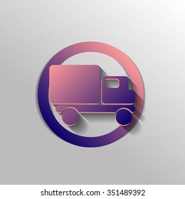 Truck. Logistic icon. Transportation symbol. symbol icon laden truck. carriage of the goods or things