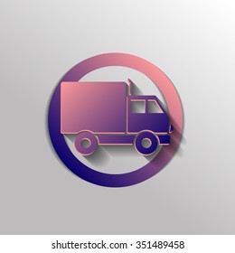 Truck. Logistic icon. Transportation symbol. symbol icon laden truck. carriage of the goods or things