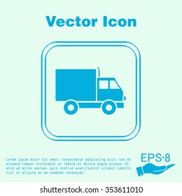 Truck. Logistic icon. Transportation symbol. symbol icon laden truck. carriage of the goods or things