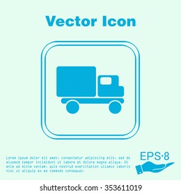 Truck. Logistic icon. Transportation symbol. symbol icon laden truck. carriage of the goods or things