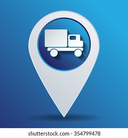 Truck. Logistic icon. Transportation symbol. symbol icon laden truck. carriage of the goods or things