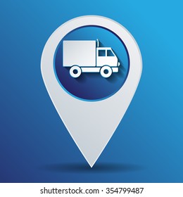 Truck. Logistic icon. Transportation symbol. symbol icon laden truck. carriage of the goods or things