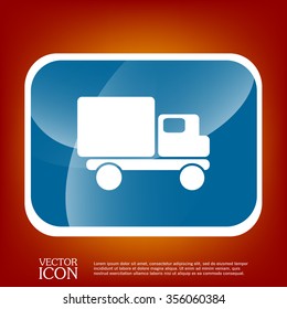 Truck. Logistic icon. Transportation symbol. symbol icon laden truck. carriage of the goods or things