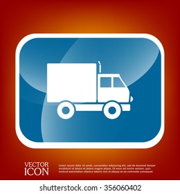 Truck. Logistic icon. Transportation symbol. symbol icon laden truck. carriage of the goods or things