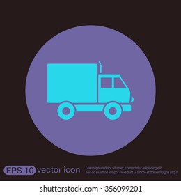 Truck. Logistic icon. Transportation symbol. symbol icon laden truck. carriage of the goods or things