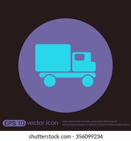 Truck. Logistic icon. Transportation symbol. symbol icon laden truck. carriage of the goods or things