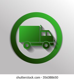 Truck. Logistic icon. Transportation symbol. symbol icon laden truck. carriage of the goods or things