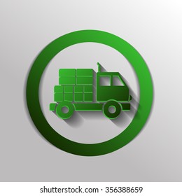 Truck. Logistic icon. Transportation symbol. symbol icon laden truck. carriage of the goods or things