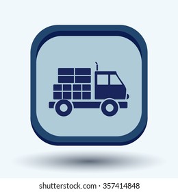 Truck. Logistic icon. Transportation symbol. symbol icon laden truck. carriage of the goods or things