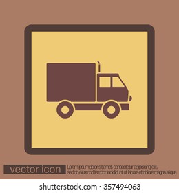 Truck. Logistic icon. Transportation symbol. symbol icon laden truck. carriage of the goods or things