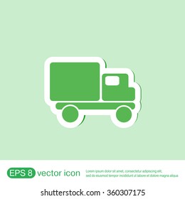 Truck. Logistic icon. Transportation symbol. symbol icon laden truck. carriage of the goods or things