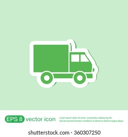 Truck. Logistic icon. Transportation symbol. symbol icon laden truck. carriage of the goods or things